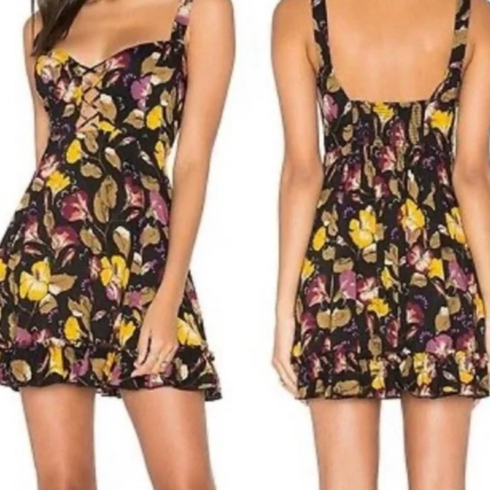 $15 SALE TODAY ONLY Free People floral mini slip dress xs